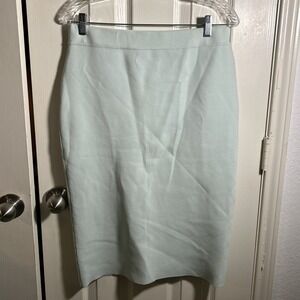 House of Harlow Solid Light‎ Green Skirt Pencil Stretch Elastic Waist Size L